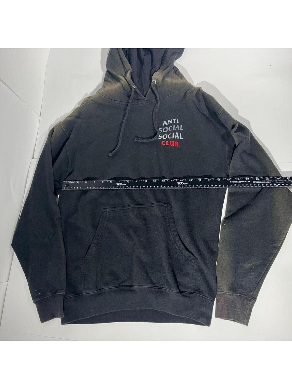Anti Social Social Club Black Red White Graphic Hoodie Men's